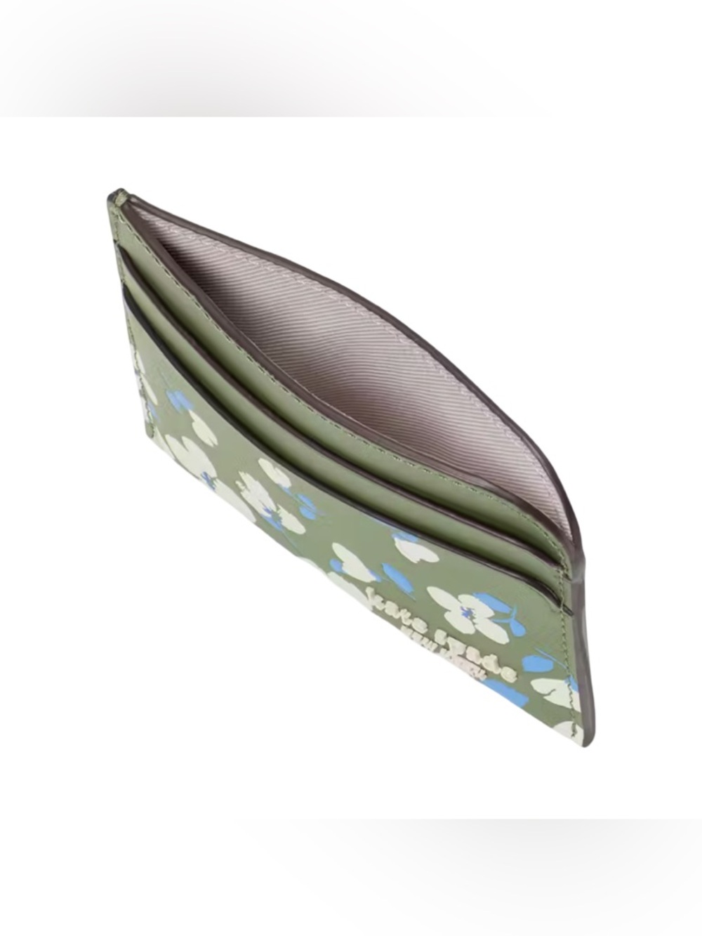 Kate Spade Devin Embossed Painterly Blooms Leather Card Holder - Picture 3 of 3
